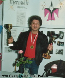 1990 Graz, gleich zwei Pokale...